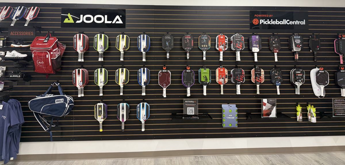 Velocity Pro Shop paddle wall